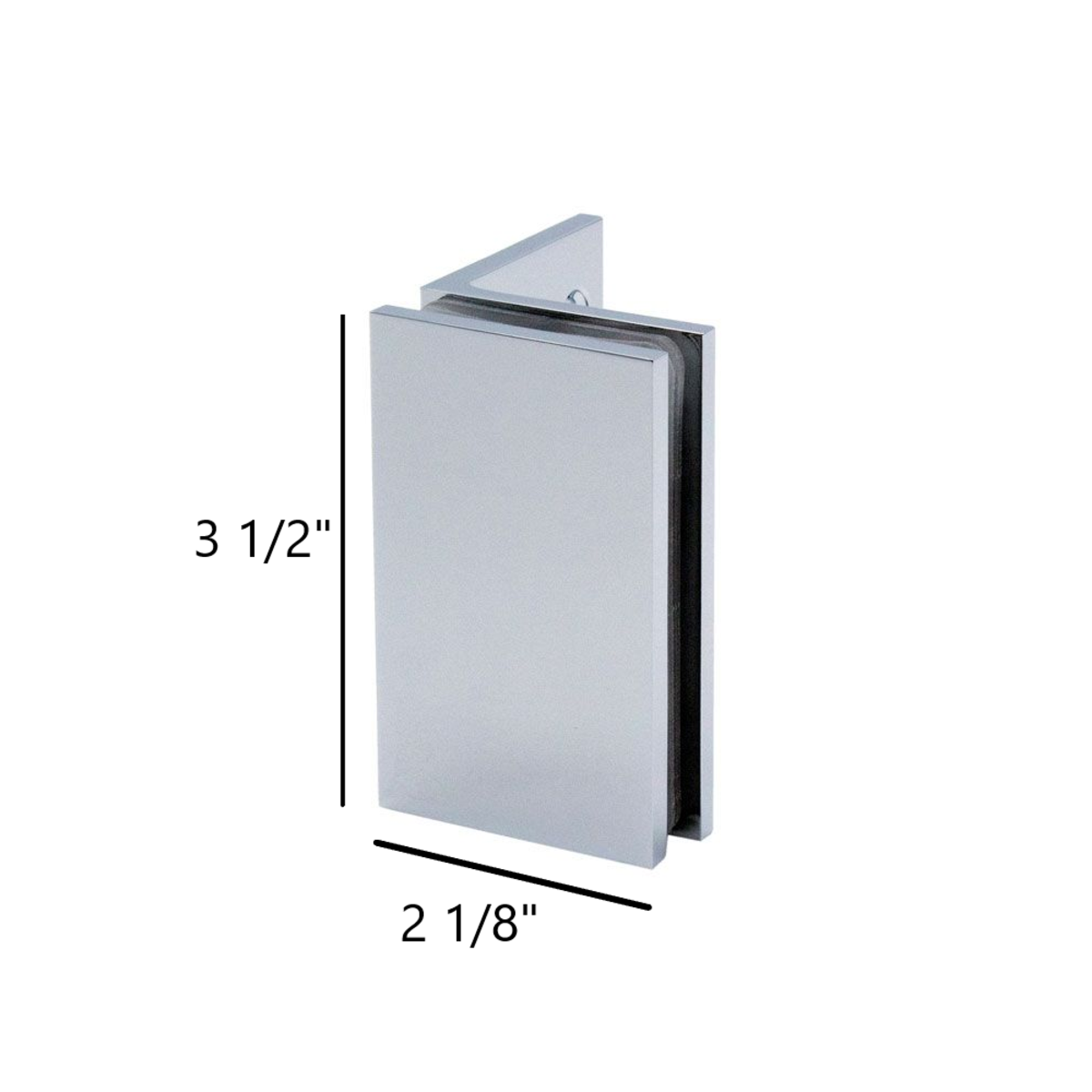 Heavy Duty 3 1/2" x 2 1/8" Square Edges Glass Clamp