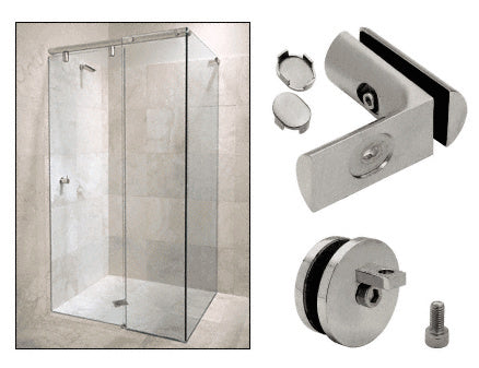 CRL Hydroslide 90 Degree Wall-to-Glass Sliding Shower Door Accessory Kit