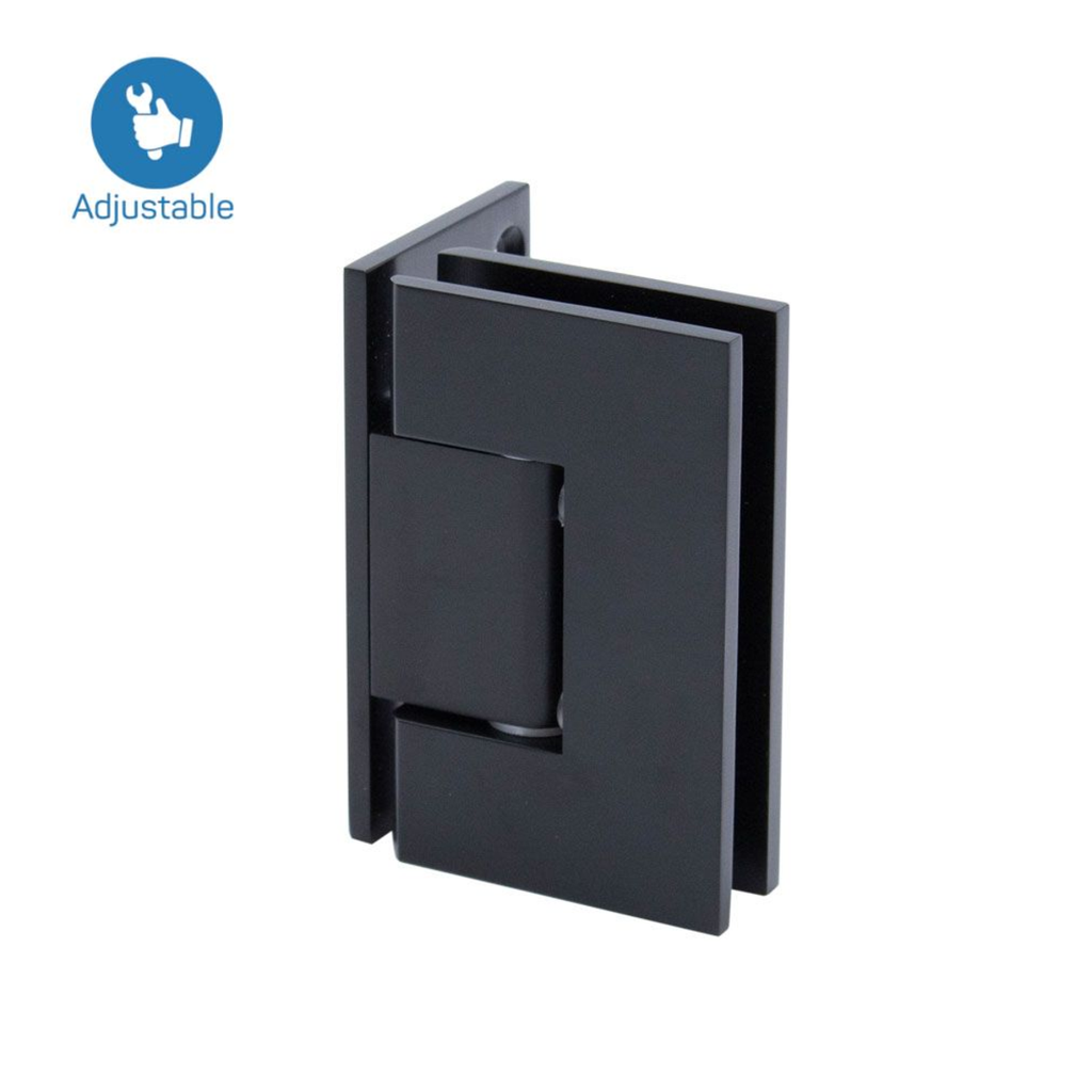 Wall to Glass Offset Back Plate Adjustable Hinge IMP-110-OS-AJ-Brushed ...