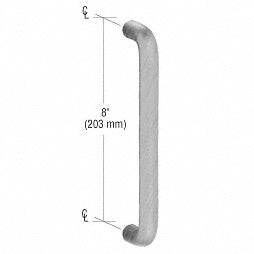 3/4" Diameter Solid Pull Handle - 8" (203 mm) - ShowerDoorHardware.com