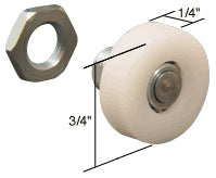 3/4" Nylon Ball Bearing Flat Edge Shower Door Roller