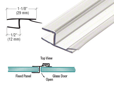 Polycarbonate One Piece Strike and Door H-Jamb with Vinyl Insert 180 Degree for 3/8" Glass