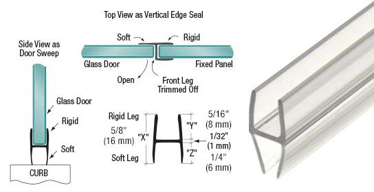 Multi-Purpose H Seal Bottom Seal and Side Seal for 4 Glass Thicknesses