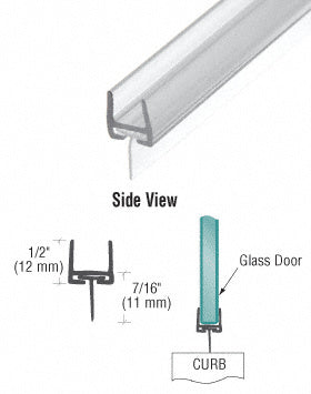 CRL Polycarbonate Bottom Seal with T Wipe for 5/16, 3/8 or 1/2 Glass