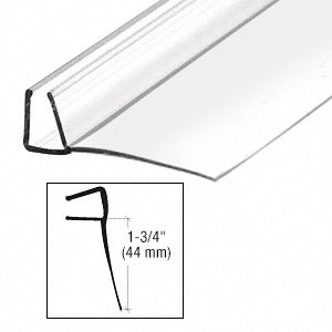 CRL Clear Poly U Seal 90 Degree with 1-3/4" (44 mm) Fin for Glass