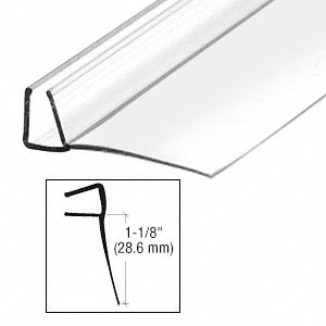CRL Clear Poly U Seal with 1-1/8" (28.5 mm) Fin for Glass