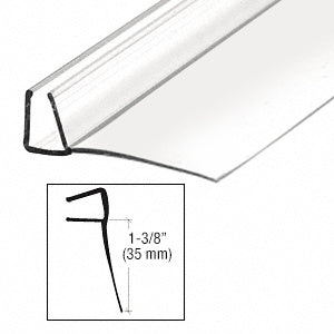 CRL Clear Poly U Seal with 1-3/8" (35 mm) Fin for Glass
