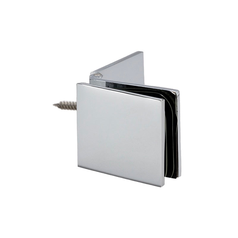 FHC Adjustable Glass Clamp Square - Wall Mount For 3/8" To 1/2" Glass